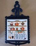Vtg Thank You For The World So Sweet..." Prayer Cast Iron Trivet. Fixed Price $15.99.