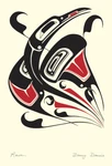 Raven Danny Dennis Art Card Tsimshian Northwest Coast Native No. 3037. Fixed Price $12.95.
