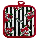 Sourpuss Vegan Pot Holder Alternative Gothic Clothing Oven Mitt Rose Heart. Fixed Price $10.95.