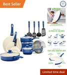 Health-conscious 16-PIECE Non-toxic Cookware Set Oven & Dishwasher Safe. Fixed Price $189.95.