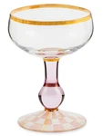Rare Nwt 100% Authentic Mackenzie-childs Rosy Check Coupe Glass Hand Wash About. Fixed Price $156.99.
