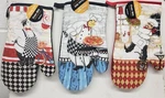 Set Of 3 Different Printed Oven Mitts (12") Fat Chefs The Kitchen, Sh. Fixed Price $15.99.
