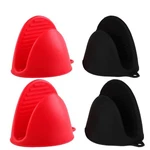 Aortdes Silicone Cooking Pinch Grips Oven Mitts - Mini Finger Black And Red. Fixed Price $15.52.