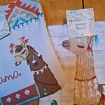 Lovely Kitchen Towel And Oven Mitt Set Kay Dee No Prob-llama Nwt. Fixed Price $19.99.