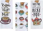 Design Imports Dii Coffee And Tea Theme Lover Dish Towel Set 3 Nwt. Fixed Price $12.99.