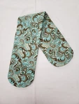 Brown & Teal Paisley Double Oven Mitt. Fixed Price $30.00.