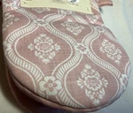 Laura Ashley Mini Oven Mitts (2) Landford Flowers Lattice Pink 100% Cotton Nwt. Fixed Price $25.99.