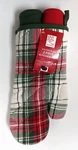 Winter Wonderland 3 Piece Kitchen Set Holiday Plaid Over Mitt & 2 Towel. Fixed Price $13.99.