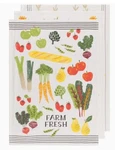 Farmers Market Floursack Dish Towels Set Of 20 X30 Kitchen 100% Cotton Veggie. Fixed Price $16.99.