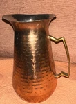 Old Dutch Odi Hammered Copper Plated Water Pitcher Spout Handle Vase India 9. Fixed Price $34.00.