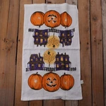 Halloween Kitchen Dish Towel Jack-o-lantern Haunted House 100% Cotton Decor. Fixed Price $7.35.