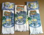 General Store Franco Vintage Kitchen Towels Set Of Three Assorted Designs. Fixed Price $19.99.