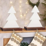 Beeveer Christmas Tree Stocking Holder Wooden Mantle Hanger White 9.8 Inch 2 Pc. Fixed Price $17.35.