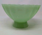 Vintage Green Glass Fruit Bowl Kitchen Tableware Decor Console Jadeite. Fixed Price $75.00.