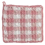 Mud Pie Pink Check Crochet Pot Holder. Fixed Price $30.88.
