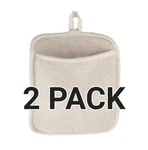 2 Pack PH-9W Winco Beige Terry Pot Holder With Pocket, 9.5" X 8.5" Free Ship. Fixed Price $12.99.