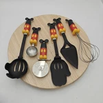 Disney Mickey Mouse Kitchen Utensil Set 6 Piece Spatula Ladle Whisk Pizza Metal. Fixed Price $84.90.