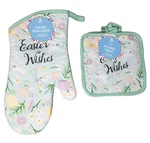 Mint Green Easter Bunny Spring Oven Mitten Potholder Set Kitchen Home Decor. Fixed Price $10.50.