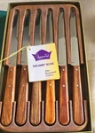 Imperial Knife Veri-sharp Deluxe Stainless Steel Set 6KNIVES + Holder Vintage. Fixed Price $29.99.
