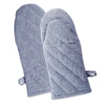 Dii 100% Cotton Solid Chambray Kitchen Set, Oven Mitts, Blue. Fixed Price $15.44.