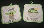 Grogu Baby Yoda Star Wars Mandalorian Pot Holder Set 2 Disney Officially Lic.. Fixed Price $8.75.