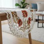 Vintage European Flower Lace Table Elegant Runners Cabinet Dining Room.... Fixed Price $25.31.