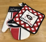 Georgia Bulldogs "go Dawgs" Oven Mitt Pot Holder Set Ncaa Magnolia Lane Nwt!. Fixed Price $27.94.