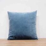 Luxury Smokey Blue Velvet Throw Pillow, Cover. Fixed Price $24.62.