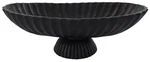 Artrhyt 14.5" Large Decorative Long Bowl - Black Fluted Scalloped .... Fixed Price $71.59.