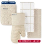 Kitchenaid Quilted Cotton Terry Cloth Oven Mitt, Pot Holder, Towel 4-PAC. Fixed Price $43.88.