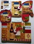 Kitchen Linen Placemats Stove Top Covers Red Wine Theme, Select: Item(s). Fixed Price $12.99.