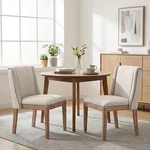 Malol Dining Set Of 2, Upholstered Fabric Kitchen Side With Soli.... Fixed Price $261.93.