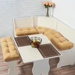 Cream 4 Piece Nook Cushion Set Corner Bench Booth Seat Dining Breakfast Kitchen. Fixed Price $192.85.