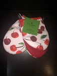 Nwt Kate Spade Ny Mini Oven Mitts 2 Pc Set Red Cherries Pale Pink 100% Cotton. Fixed Price $24.99.
