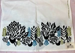 2006 Finland Marimekko Tea Towel Cotton Linen Aukusti Birds & Plants 18.5X27.5". Fixed Price $29.95.