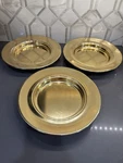 Brasstone Set Of 3 Nonstacking Bread Plate RW504AB Artistic Churchware Communion. Fixed Price $49.99.