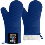 Gorilla Grip Silicone Oven Mitts 14.5" 2-PACK Blue Heat Resistant Waterproof. Fixed Price $32.98.