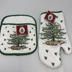 Spode Christmas Tree Oven Mitt & Pot Holder Holiday Kitchen Decoration Lot Of 2. Fixed Price $11.25.