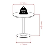 Winsome Spectrum Round Contemporary Wood & Metal Dining Table Black/chrome. Fixed Price $189.99.
