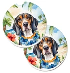 Carolines Treasures American English Coonhound Luau Set 2 Cup Holder Coaster. Fixed Price $14.99.