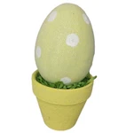 Green Polka Dot Nantucket Easter Egg Flower Pot Spring Party Decoration. Fixed Price $20.00.