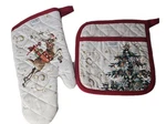 Williams Sonoma Twas The Night Christmas Set Of 2 Oven Mitt & Potholder Nwot. Fixed Price $44.99.
