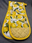 Michel Design Works Lemons & Herbs Padded Double Oven Glove 33.5" X 7". Fixed Price $19.50.