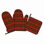 Green Plaid Oven Mitts And Pot Holders Sets Scottish Checkered Classic He.... Fixed Price $25.04.