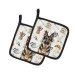 Carolines Treasures WDK7446PTHD 7.5 X In. German Shepherd Coffee Bar Pair.... Fixed Price $30.72.