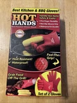 New Hot Hands Heat Resistant Red Silicone Kitchen Bbq Gloves Mitts As Seen Tv. Fixed Price $9.48.