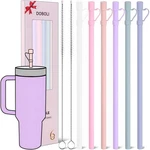 Reusable 12 Inch Long Silicone Straw With Cover, Stocking Stuffers Gifts For .... Fixed Price $14.16.