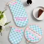 Kitchenware Quilted Baking 3-PACK Oven Mitten Set 100% Cotton Soft Durable .... Fixed Price $47.95.