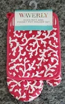 Waverly Oven Mitt & Set * Red White Print Of 2. Fixed Price $14.99.
