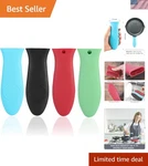Heat-resistant Silicone Hot Handle Holder 4-PACK Protect Your Hands In Style. Fixed Price $17.99.